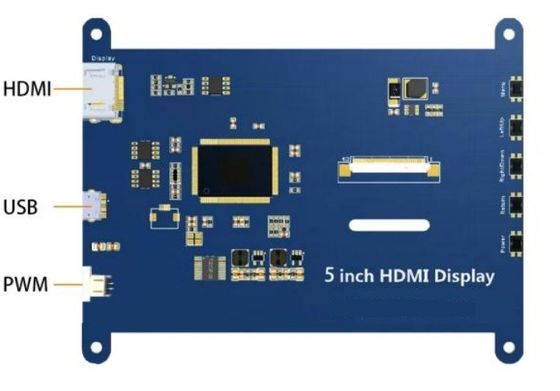 Hdmi-interface 5 inch Tft LCD-scherm Capacitieve resistieve aanraking Raspberry Pi Os Ubuntu Windows