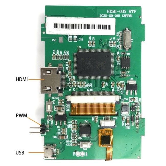 3.5Hdmi LCD-scherm 320*480 Raspberry Pi Displays Touch Control Capacitive/Resistive