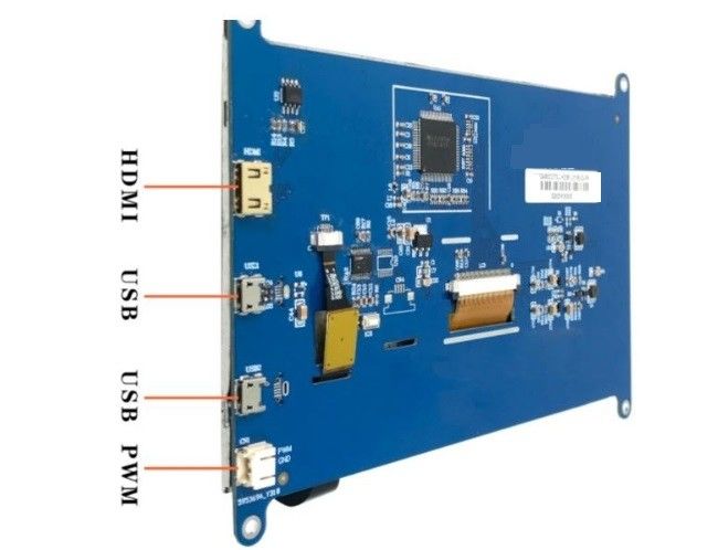 7 inch HDMI-interface 1024*600 capacitieve, resistieve touch optionele Raspberry Pi OS Ubuntu Windows systeem