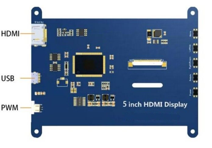 Hdmi-interface 5 inch Tft LCD-scherm Capacitieve resistieve aanraking Raspberry Pi Os Ubuntu Windows